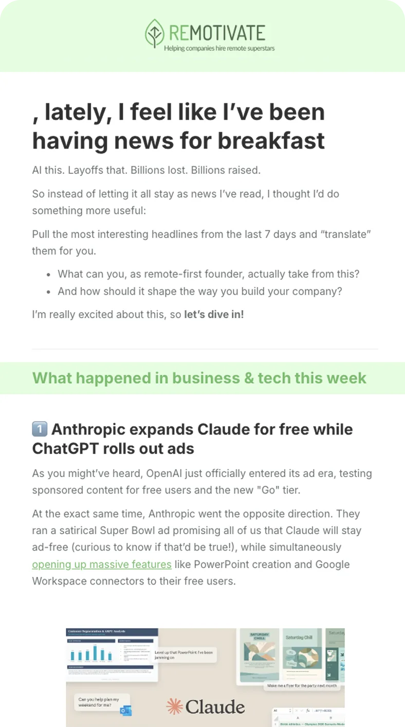 Remotivate — Newsletter